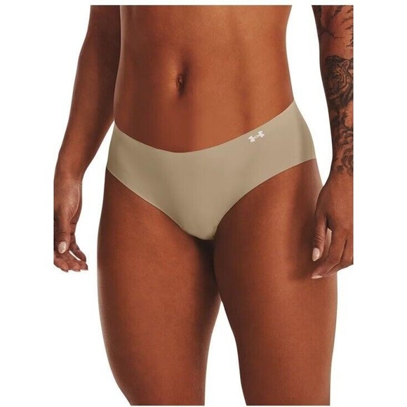 UNDER ARMOUR Women's UA Pure Stretch Hipster Underwear Small Nude NWT 3-pack - Picture 5 of 11